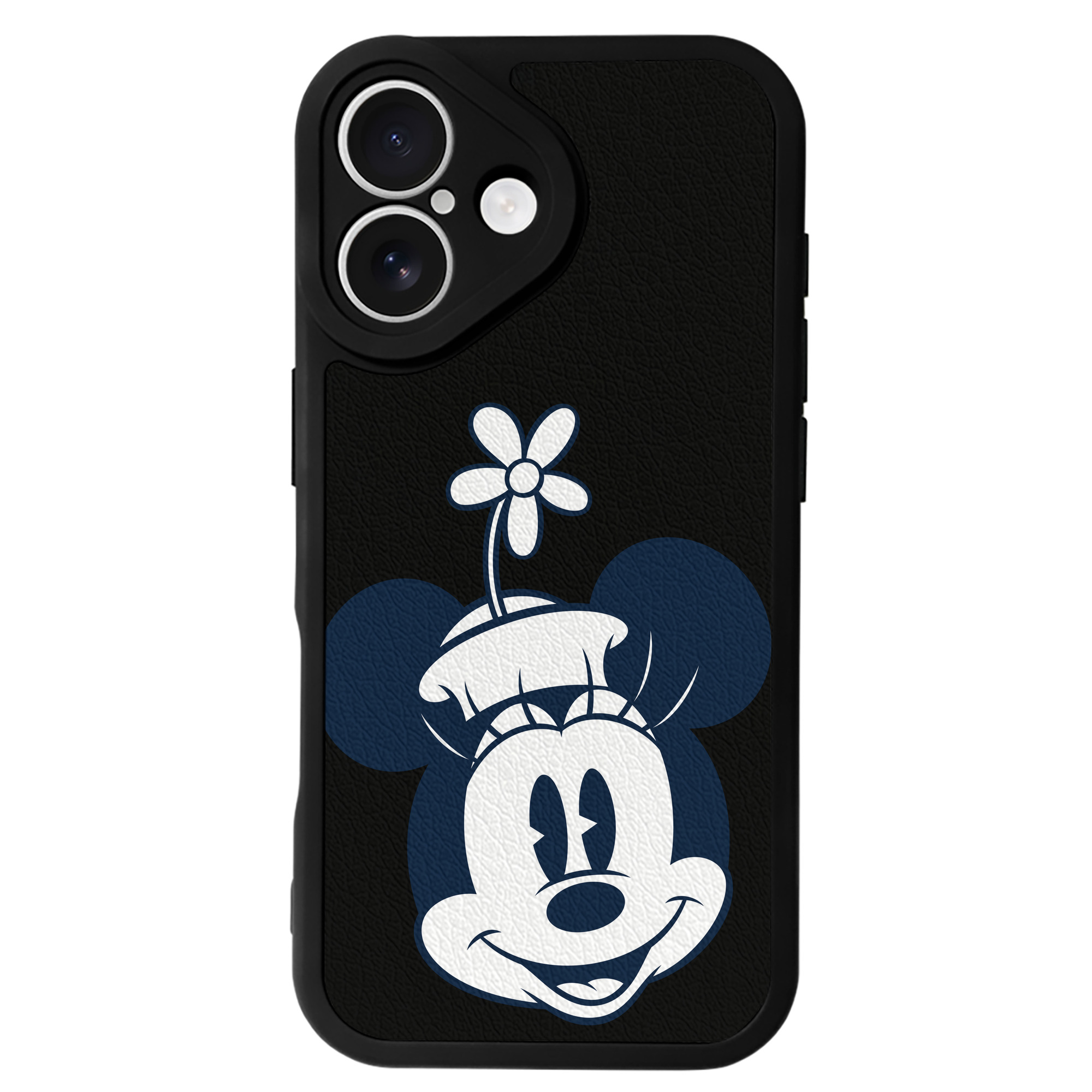 （画像用） ミッキーマウス Mickey Mouse 【iPhone 16シリーズ対応】シリコンスマホケース（レザー調） 材質：シリコン